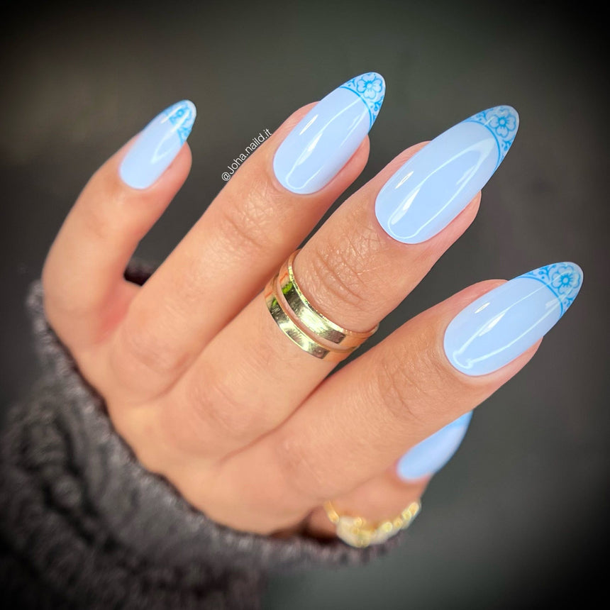 Floral French (M350) - Nail Stamping Plate