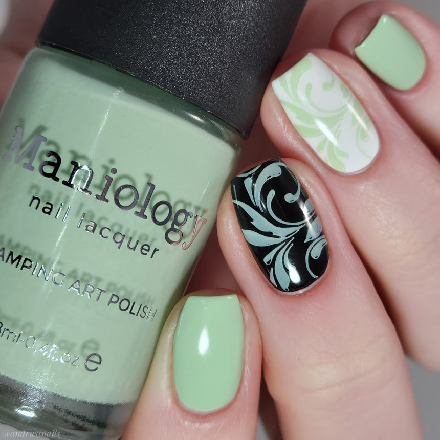 Forager: Pasture (B416) - Pale Mint Green Cream Stamping Polish