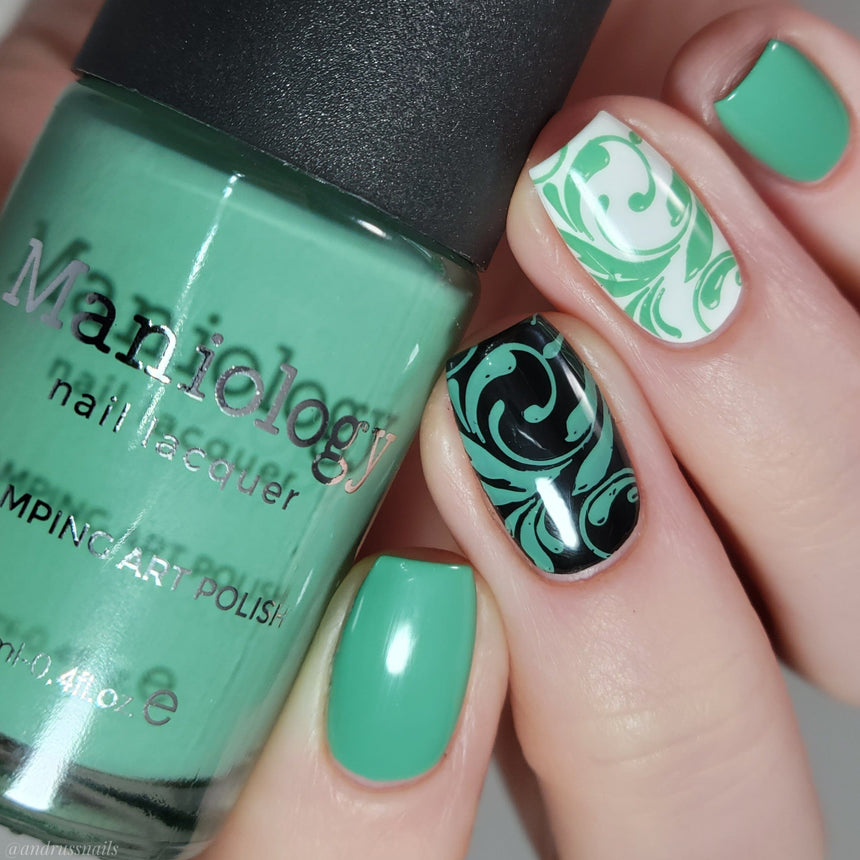 Forager: Rustle (B418) - Light Teal Cream Stamping Polish