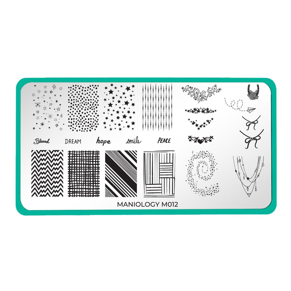 Maniology Forever Young: Nail Stamping Starter Kit - Stainless Steel  Plates, Polishes, Scraper, & Stamper 