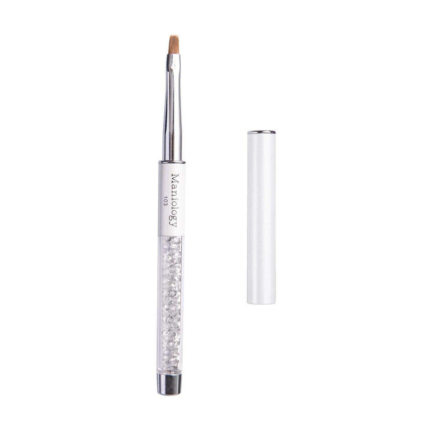 French Flat Tip Brush #103 - Premium Nail Art Manicure Clean Up Brush Line