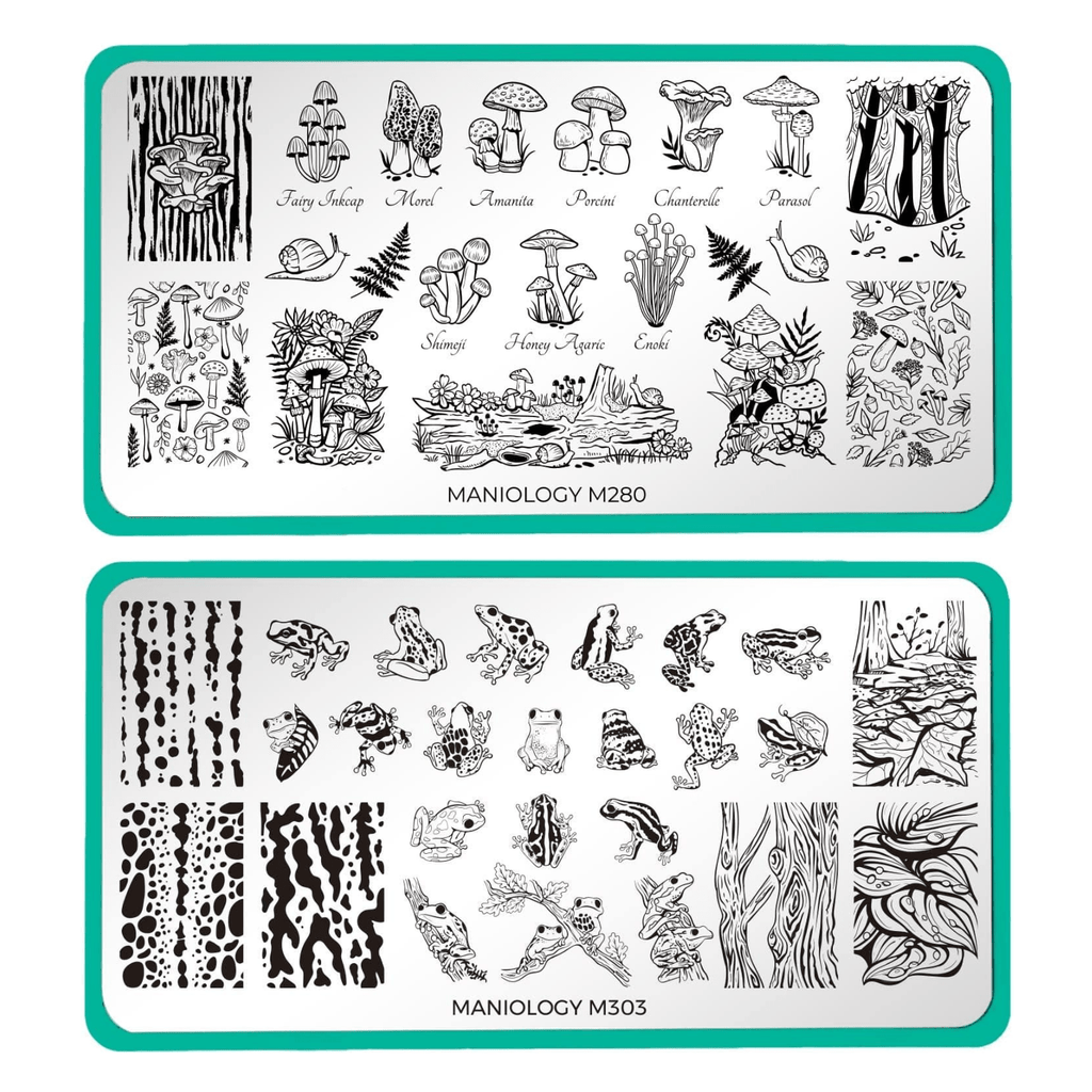 FAGINEY Stamping Plates Set, Nail Stamping Plates, Professional Flower  Forest Image Plates Nail Art Stamping Stamper Scraper Sets Tools 