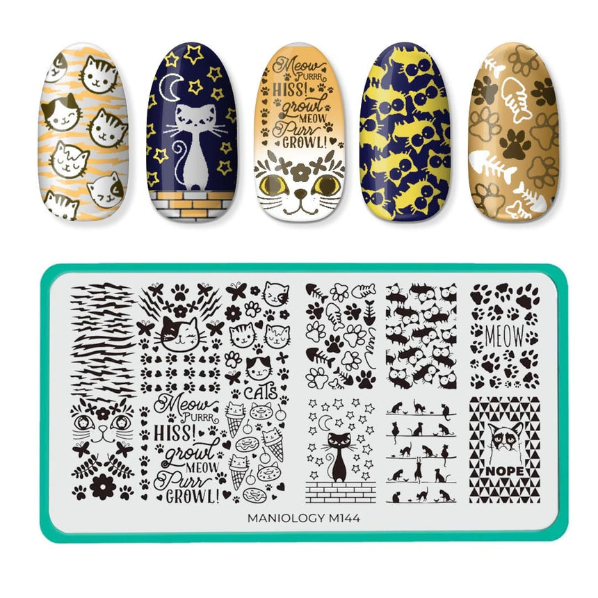 Fuzzy & Ferocious: Cat People/Feline Lover (m144) - Nail Stamping Plate