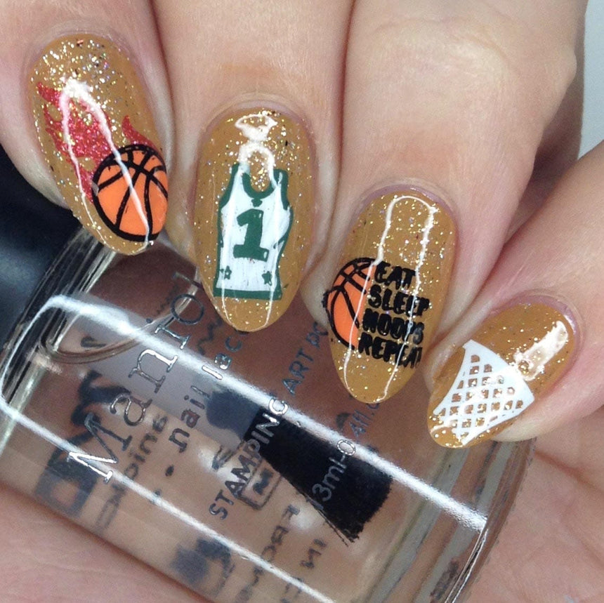 Game On: Slam Dunk (M310) - Nail Stamping Plate