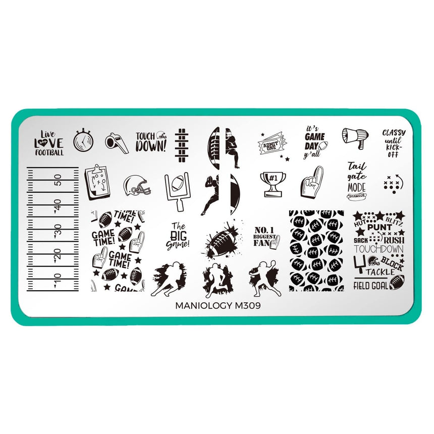 Game On: Touchdown (M309) - Nail Stamping Plate