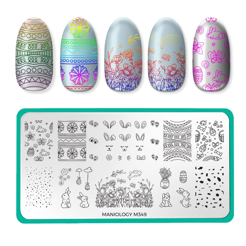 Garden Egg Hunt (M349) - Nail Stamping Plate
