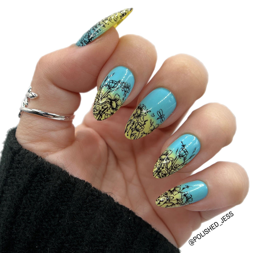 Garden Egg Hunt (M349) - Nail Stamping Plate
