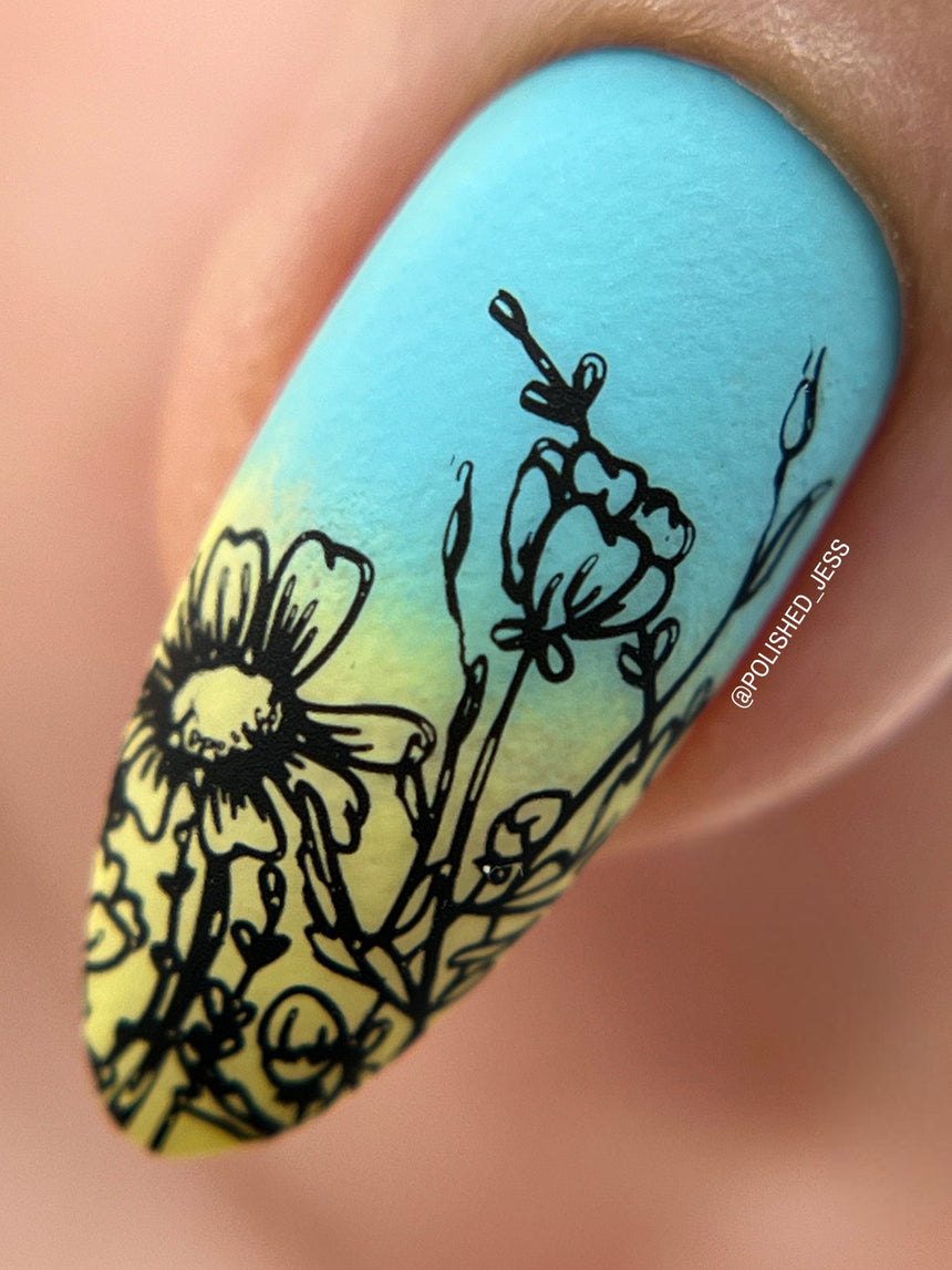Garden Egg Hunt (M349) - Nail Stamping Plate