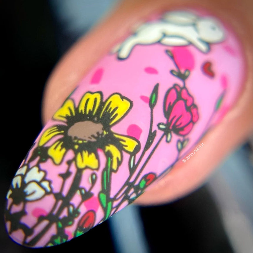 Garden Egg Hunt (M349) - Nail Stamping Plate
