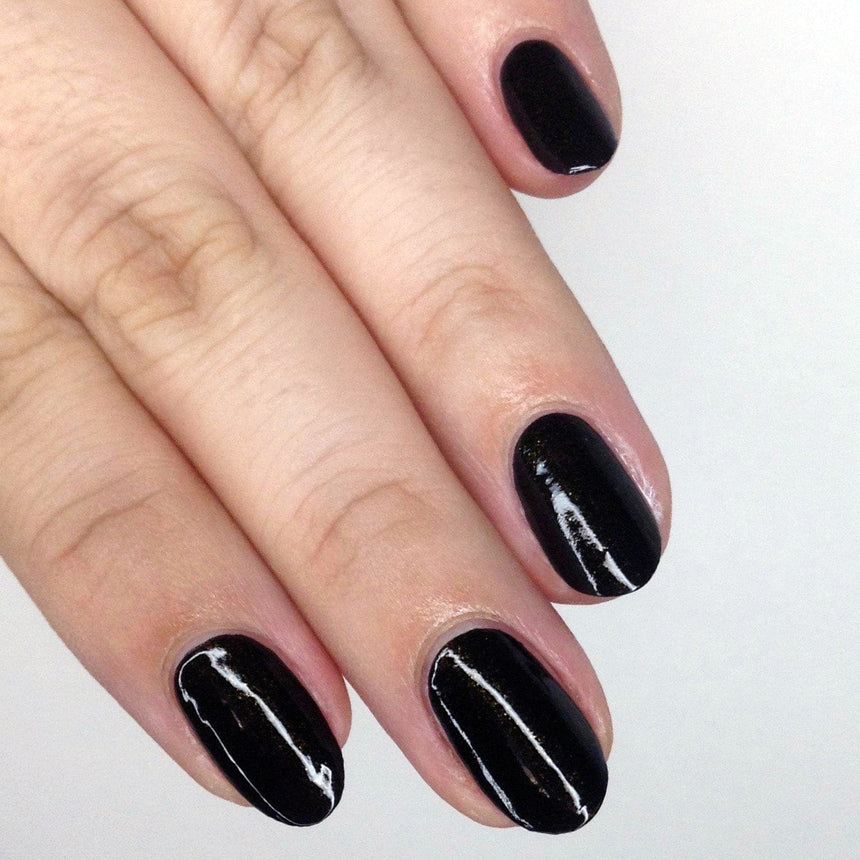 Ghoul Pal (B449) - Black Shimmer Stamping Polish