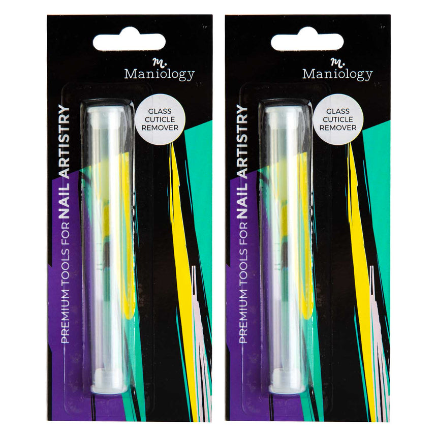 Glass Cuticle Pusher and Remover - 2pc Pack