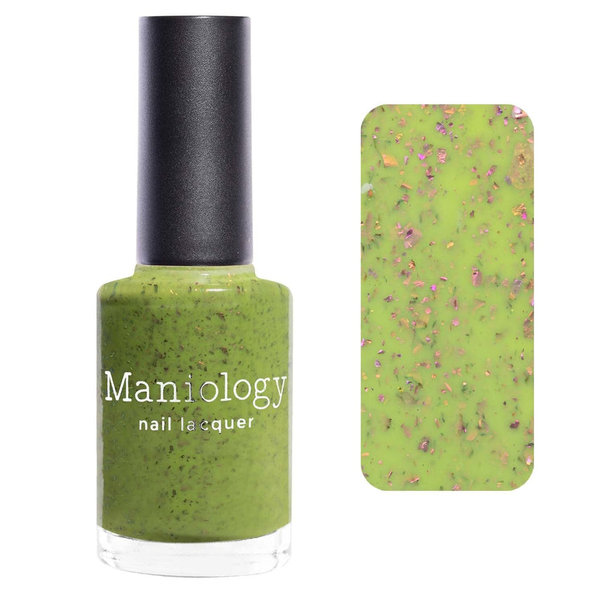 Spring Sonata: Grassy Patch (P127) - Green w/Glitter Flakies Nail Polish