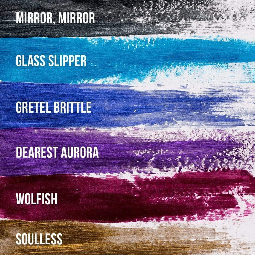 Swatches from Maniology's Grimm's Nightfall collection