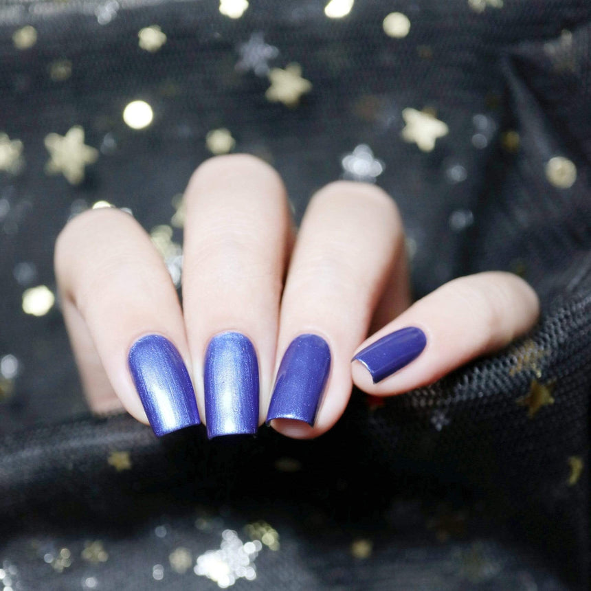 Grimm's Nightfall: Gretel Brittle (B222) - Indigo Duochrome Stamping Polish