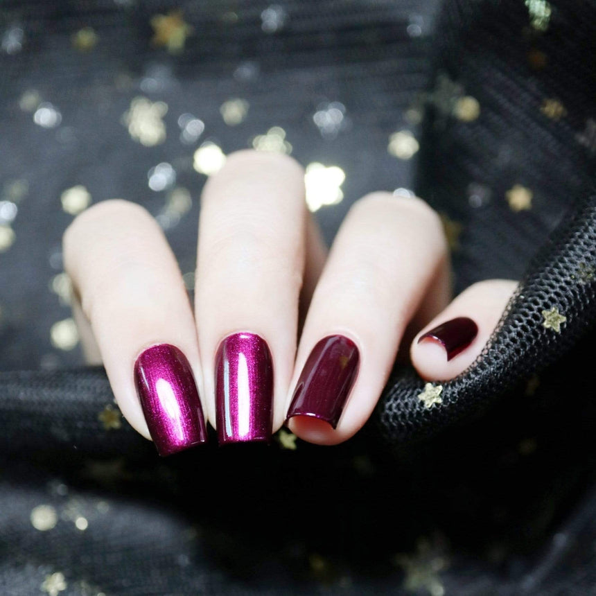 Grimm's Nightfall: Wolfish (B223) - Plum Metallic Stamping Polish