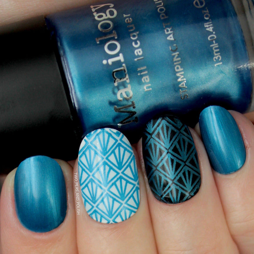 Grimm's Nightfall: Glass Slipper (B224) - Blue Metallic Stamping Polish