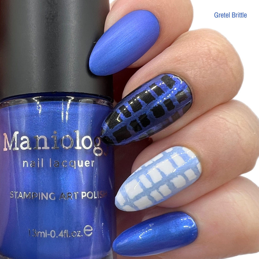 Grimm's Nightfall: Gretel Brittle (B222) - Indigo Duochrome Stamping Polish