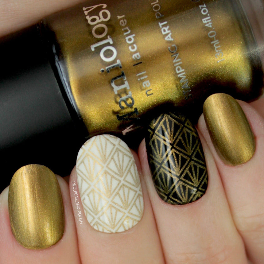 Grimm's Nightfall: Soulless (B225) - Dark Bronze Duochrome Stamping Polish