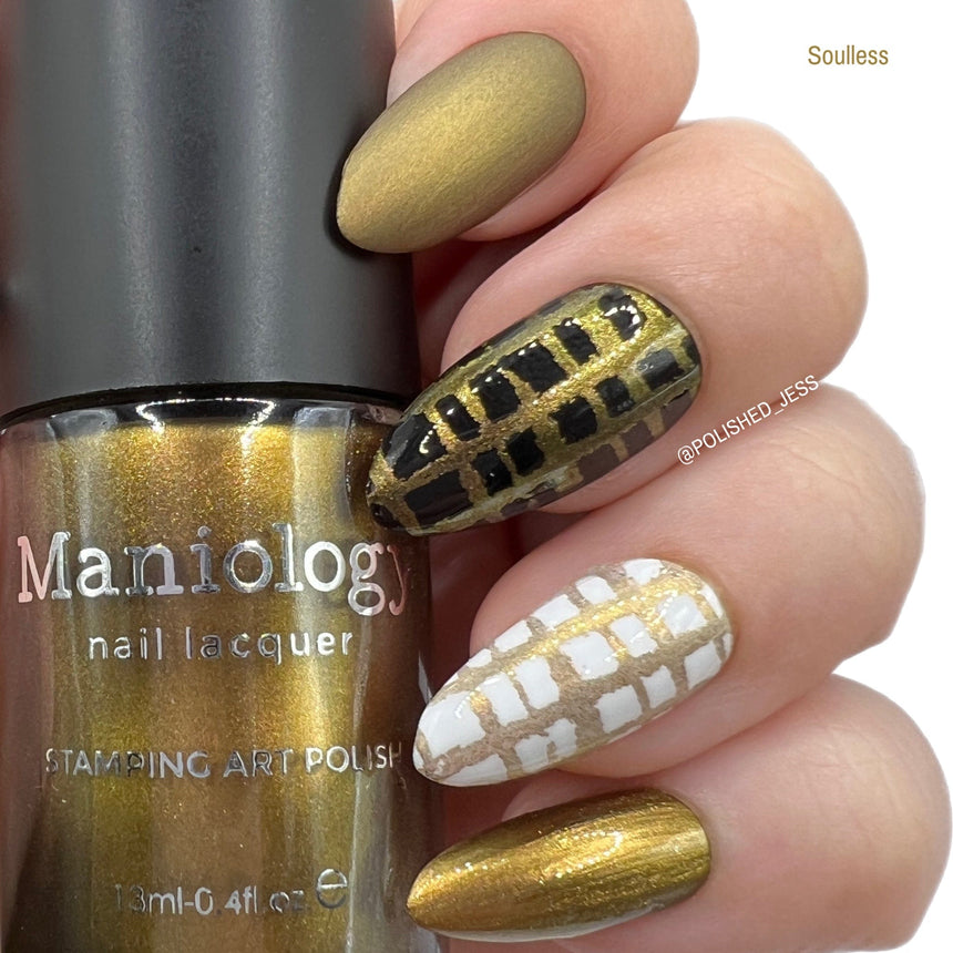 Grimm's Nightfall: Soulless (B225) - Dark Bronze Duochrome Stamping Polish