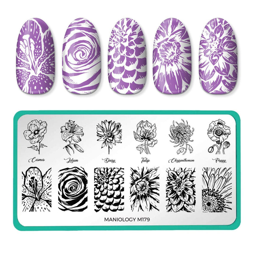 Grow With Love (m179) - Nail Stamping Plate