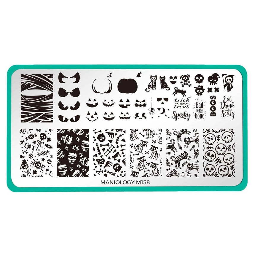 Halloween: Bad to the Bone (m158) - Nail Stamping Plate