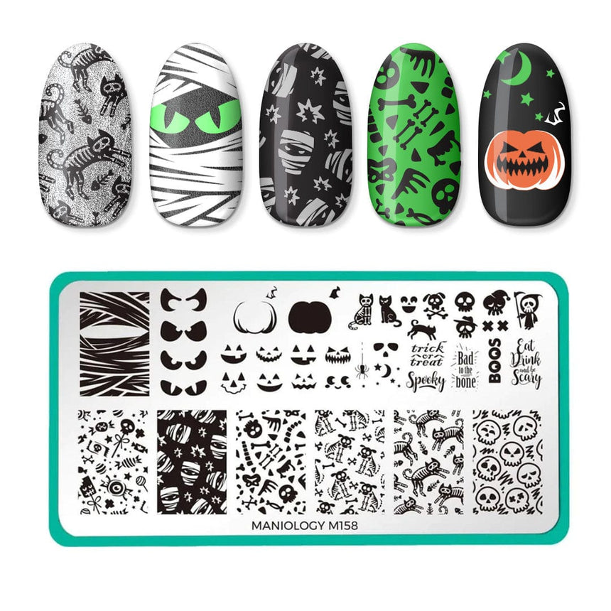 Halloween: Bad to the Bone (m158) - Nail Stamping Plate