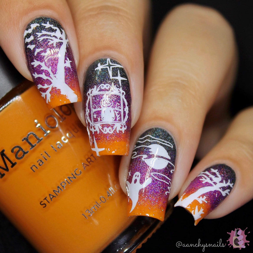 Haunted House (m242) - Nail Stamping Plate