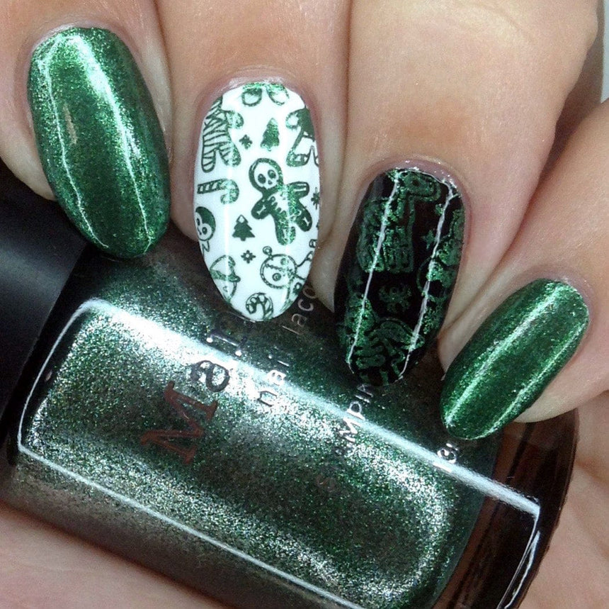Holly Hell (B451) - Metallic Dark Green Stamping Polish