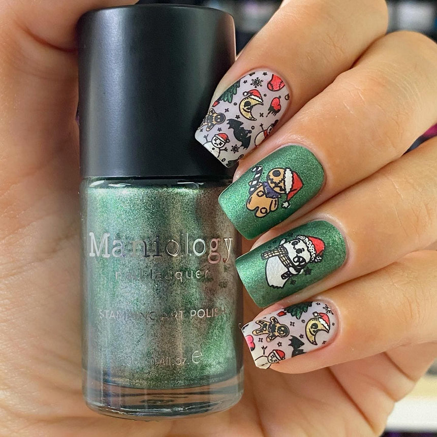 Holly Hell (B451) - Metallic Dark Green Stamping Polish