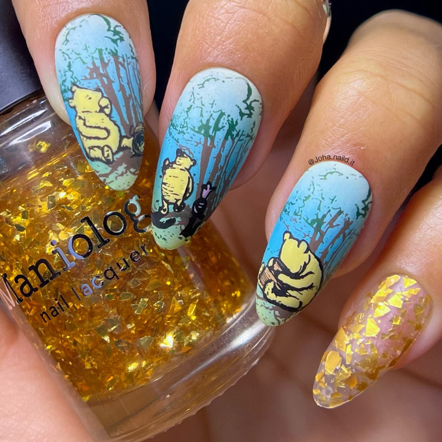 Honeypot (P138) - Clear with Copper Gold Flakies Nail Polish