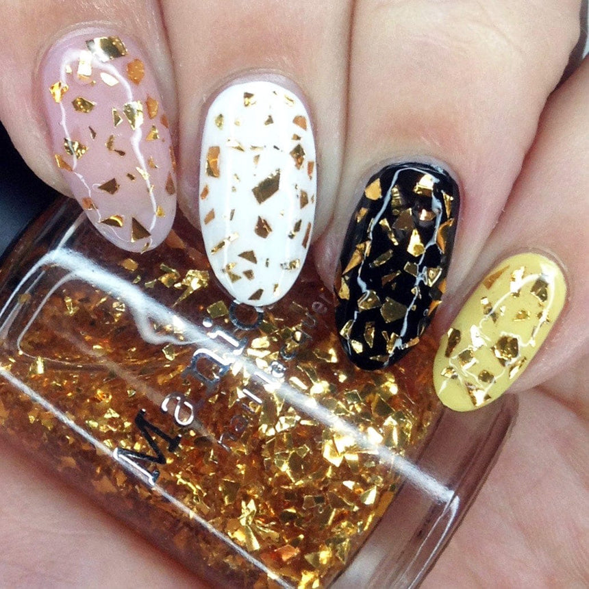 Honeypot (P138) - Clear with Copper Gold Flakies Nail Polish