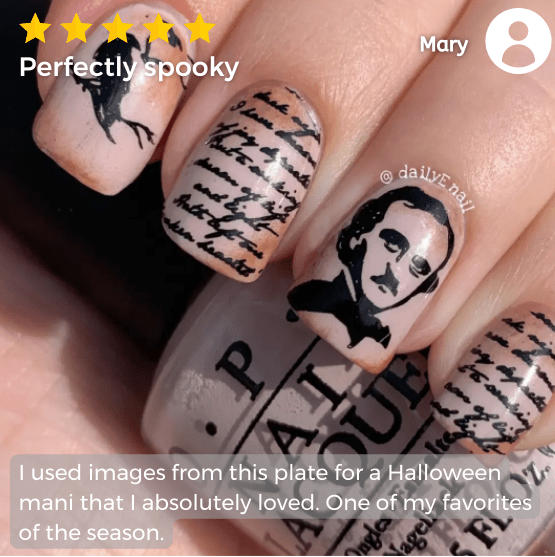 House of Horrors XL: Blood Suckers/Midnight Dreary (m064) - Nail Stamping Plate