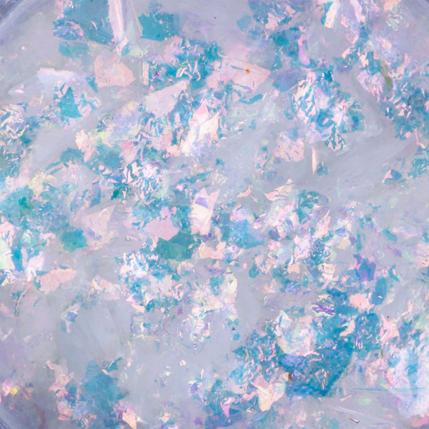 A Transparent Orange Iridescent Flakies that are thin and ultra-light for smooth shiny manicures by Maniology Illusion (NA027).