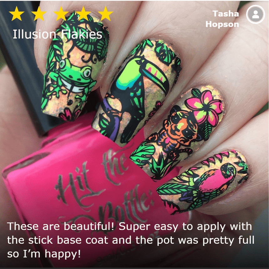 Illusion (NA027) - Transparent Orange Iridescent Flakies