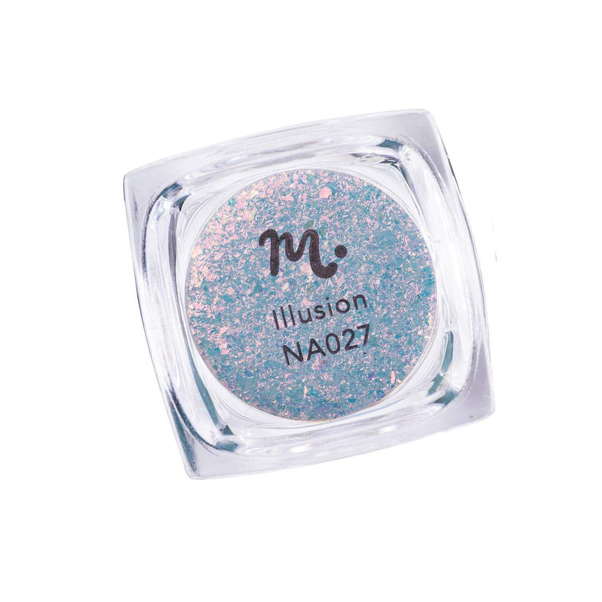 A Transparent Orange Iridescent Flakies that are thin and ultra-light for smooth shiny manicures by Maniology Illusion (NA027).