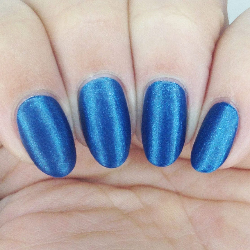 Kai (B430) - Blue Metallic Stamping Polish
