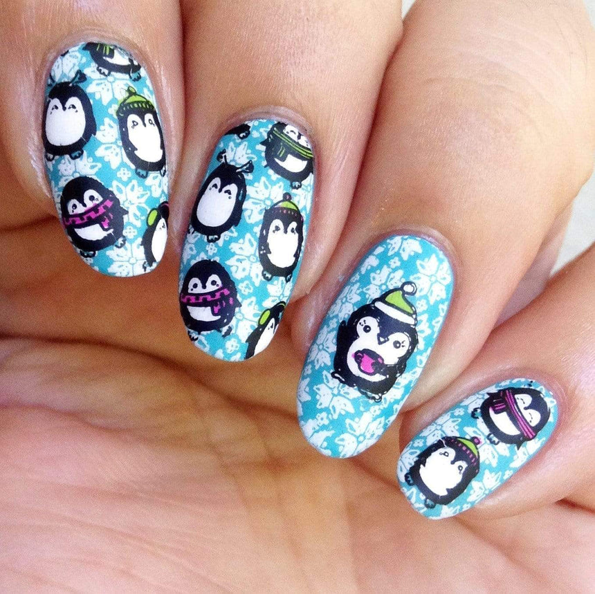 Kawaii Christmas: Warm & Fuzzy (m038) - Nail Stamping Plate