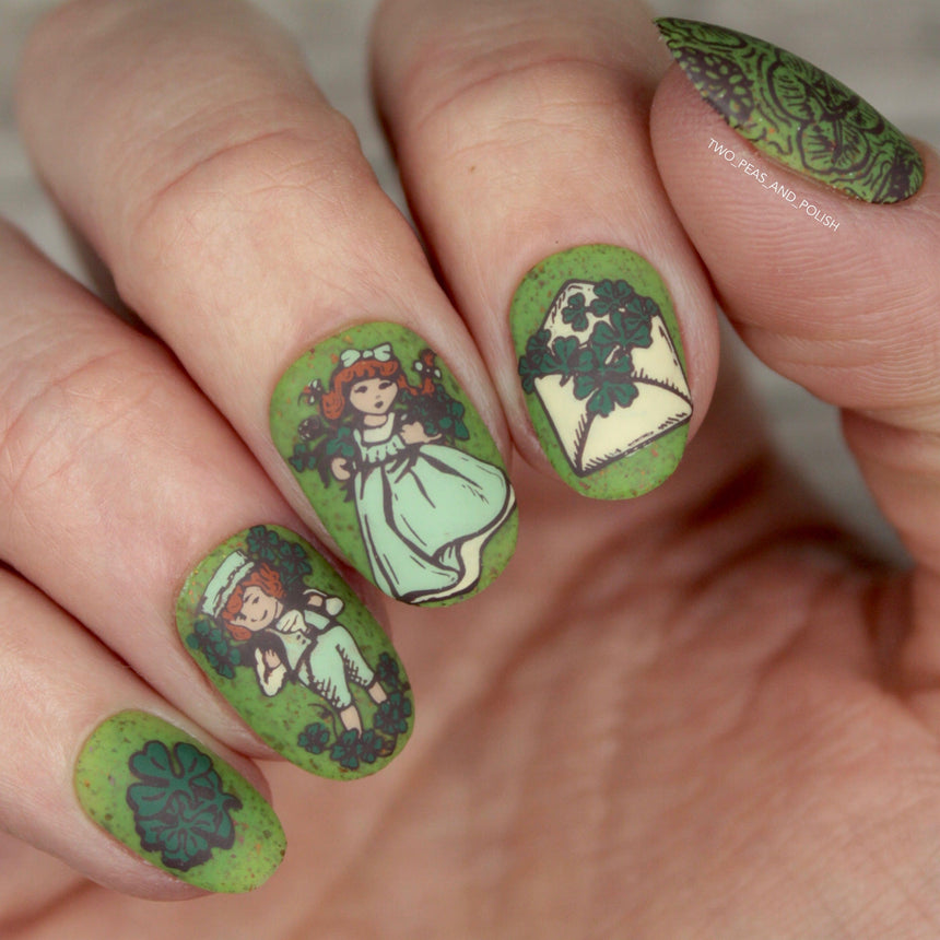 Leprechaun Gold (m286) - Nail Stamping Plate