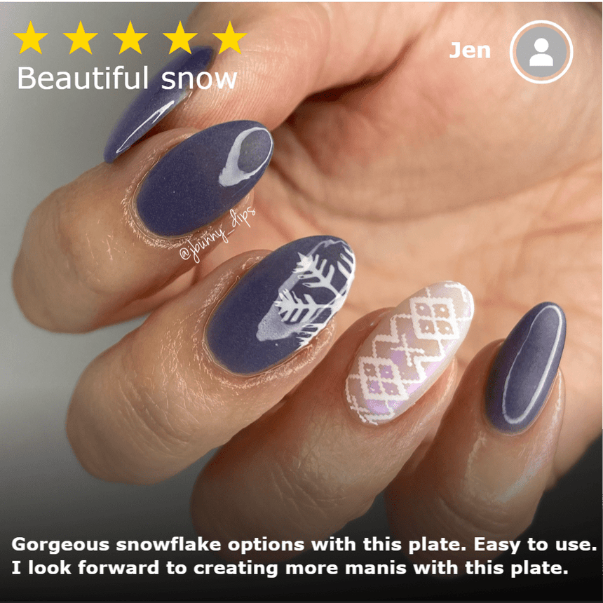 Let It Snow/Xmas Spirit (m172) - Nail Stamping Plate