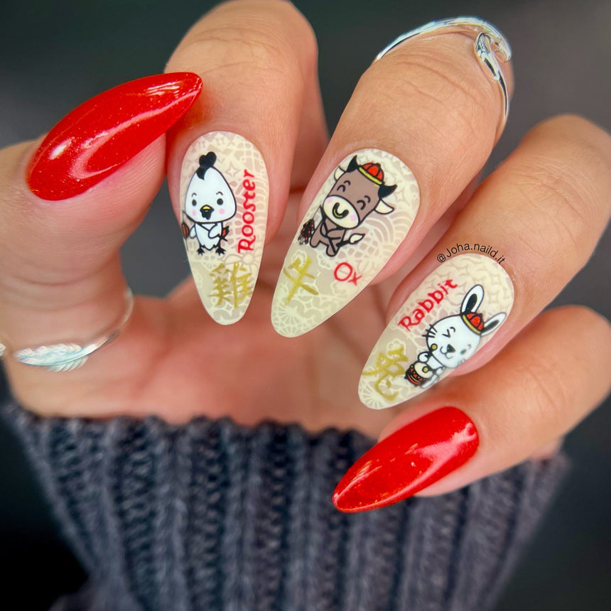 Lunar Zodiac (M343) - Nail Stamping Plate