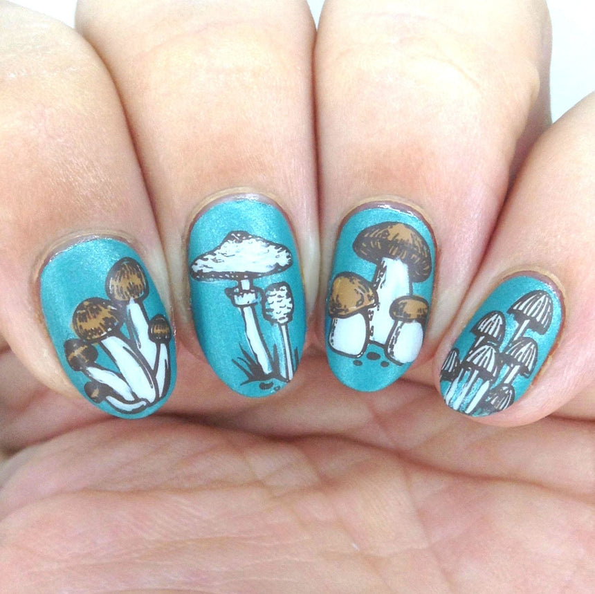 Magic Mushrooms (m280) - Nail Stamping Plate