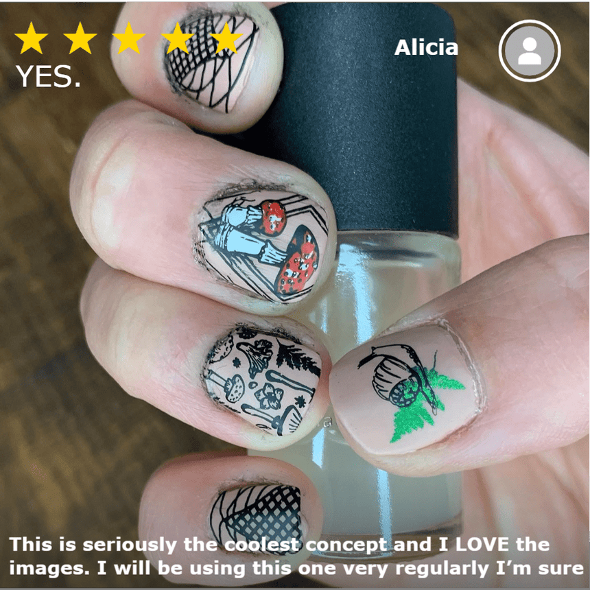Magic Mushrooms (m280) - Nail Stamping Plate