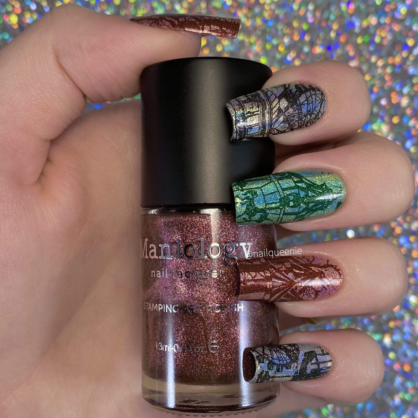 Malice (B400) - Dark Green Sand Stamping Polish