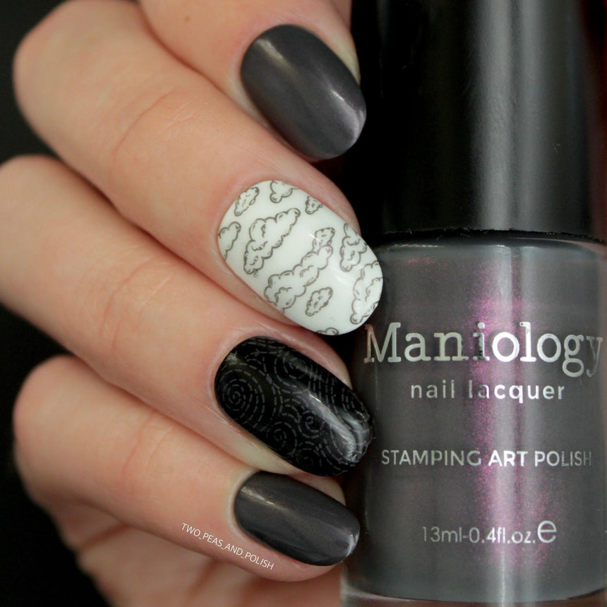 Cloudburst (B427) - Pearl Gray Stamping Polish