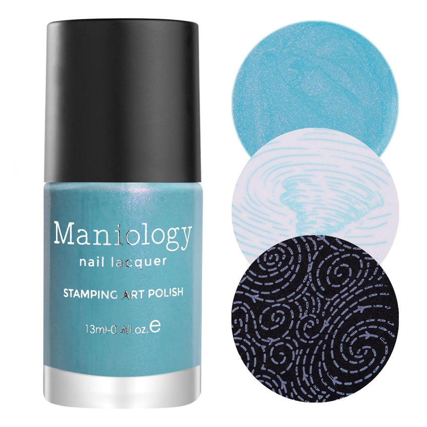 Droplet (B426) - Pearl Blue Stamping Polish