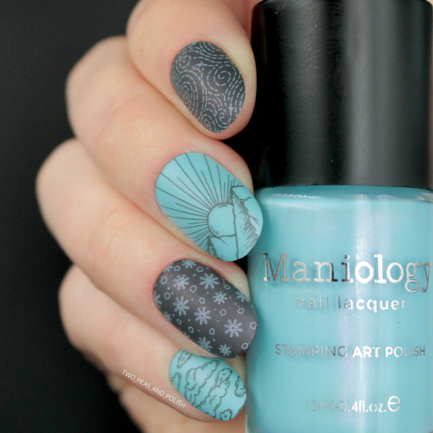 Droplet (B426) - Pearl Blue Stamping Polish