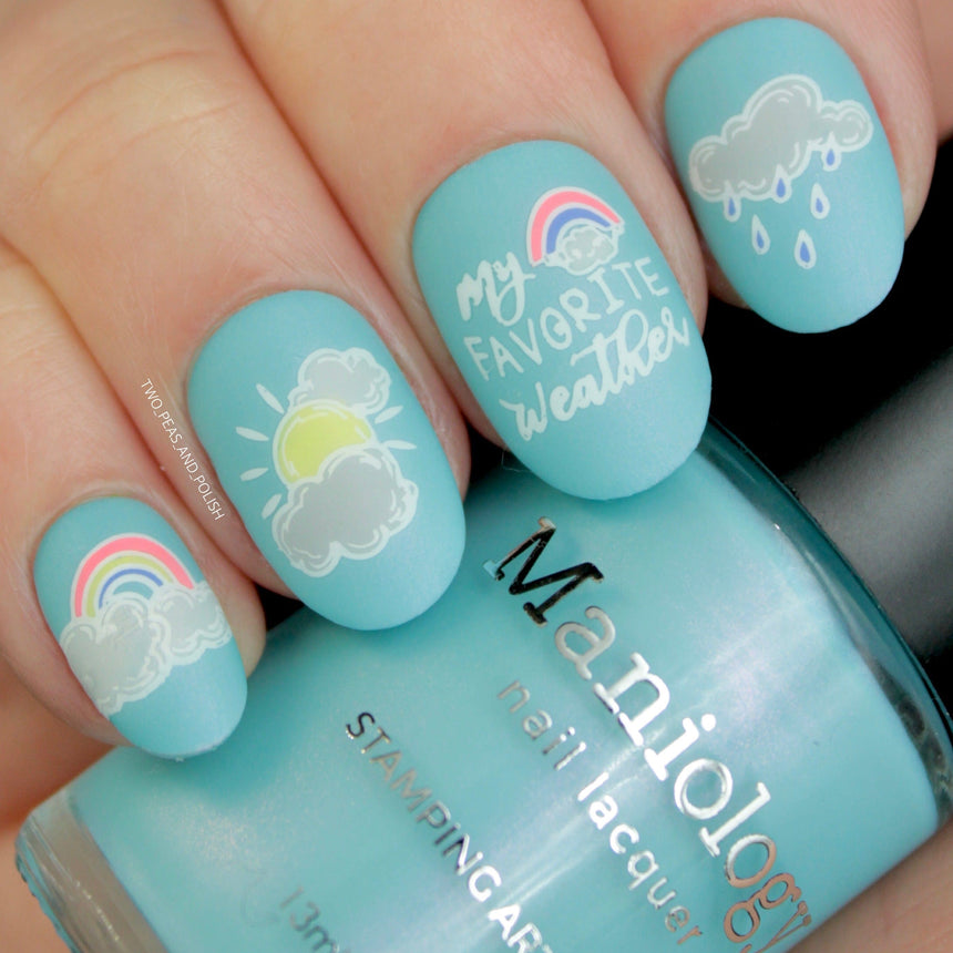 Droplet (B426) - Pearl Blue Stamping Polish