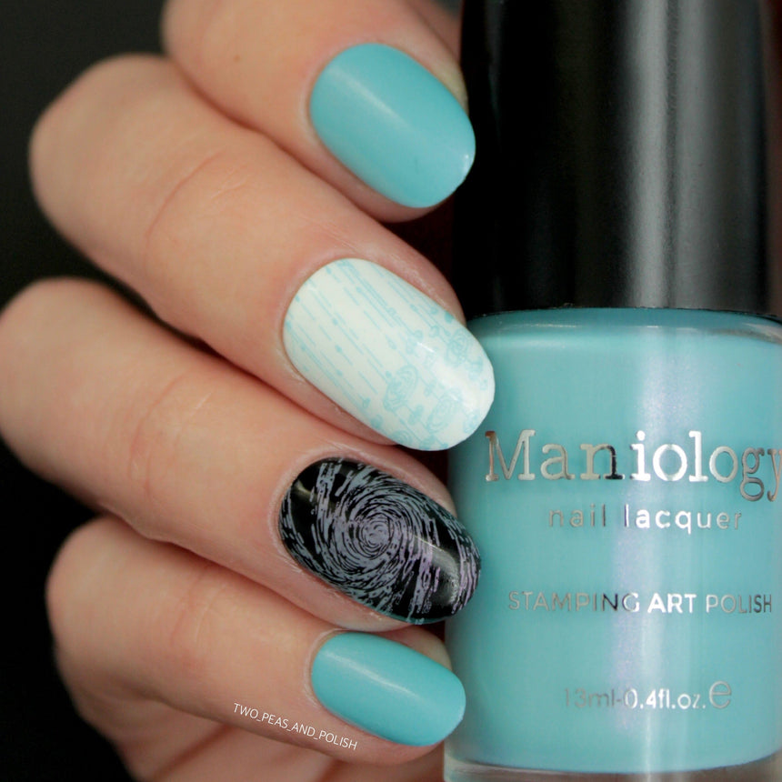 Droplet (B426) - Pearl Blue Stamping Polish