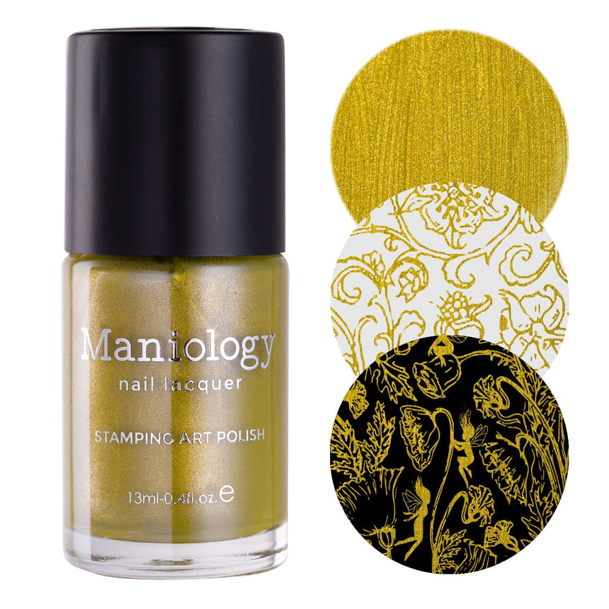 Lacewing (B469) - Metallic Shimmer Green Stamping Polish