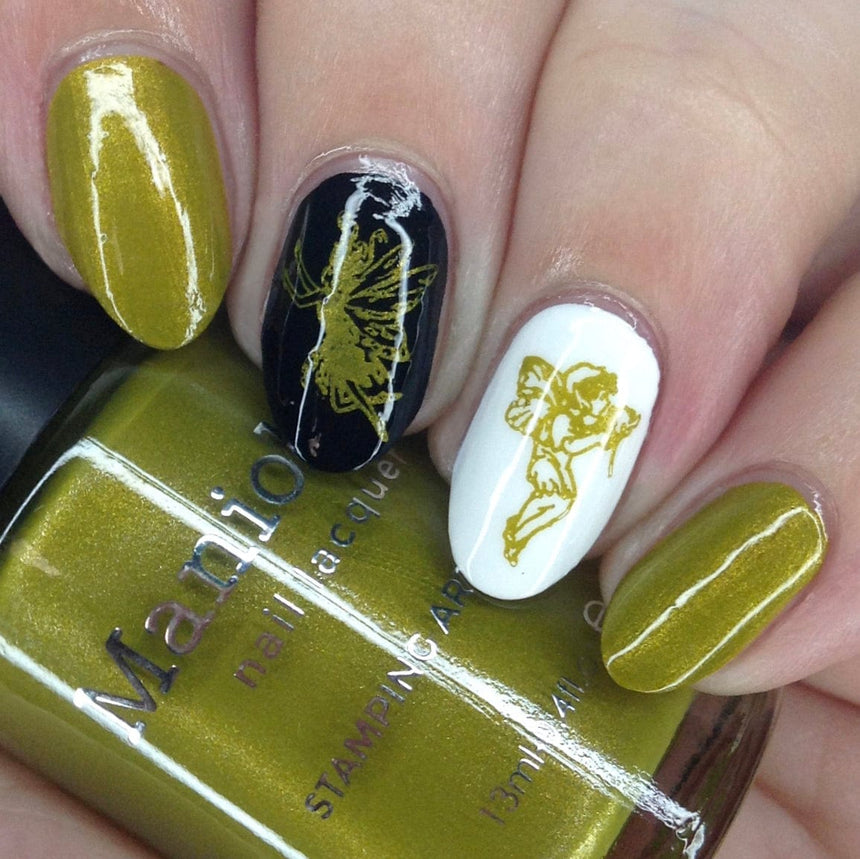 Lacewing (B469) - Metallic Shimmer Green Stamping Polish